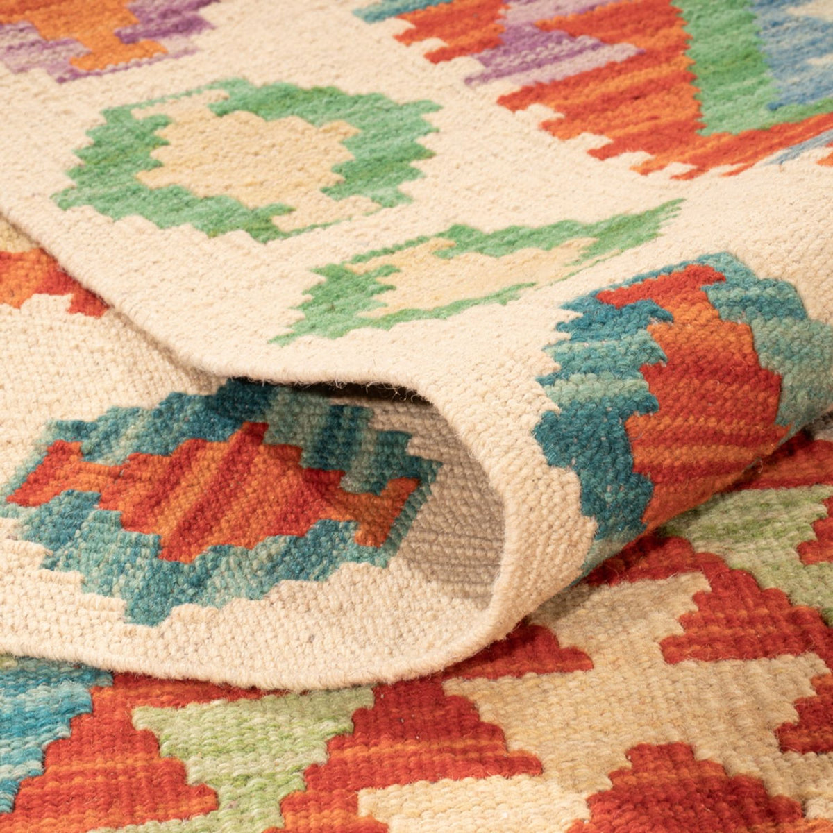 Kelim tapijt - Splash - 295 x 207 cm - veelkleurig