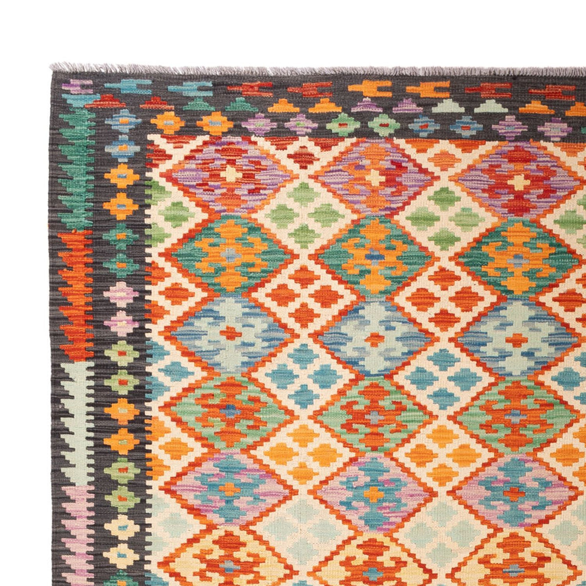 Kelim tapijt - Splash - 306 x 201 cm - veelkleurig