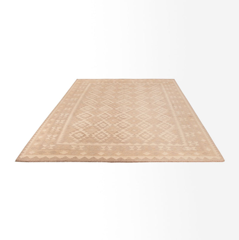 Kelim tapijt - Splash - 301 x 210 cm - lichtgrijs