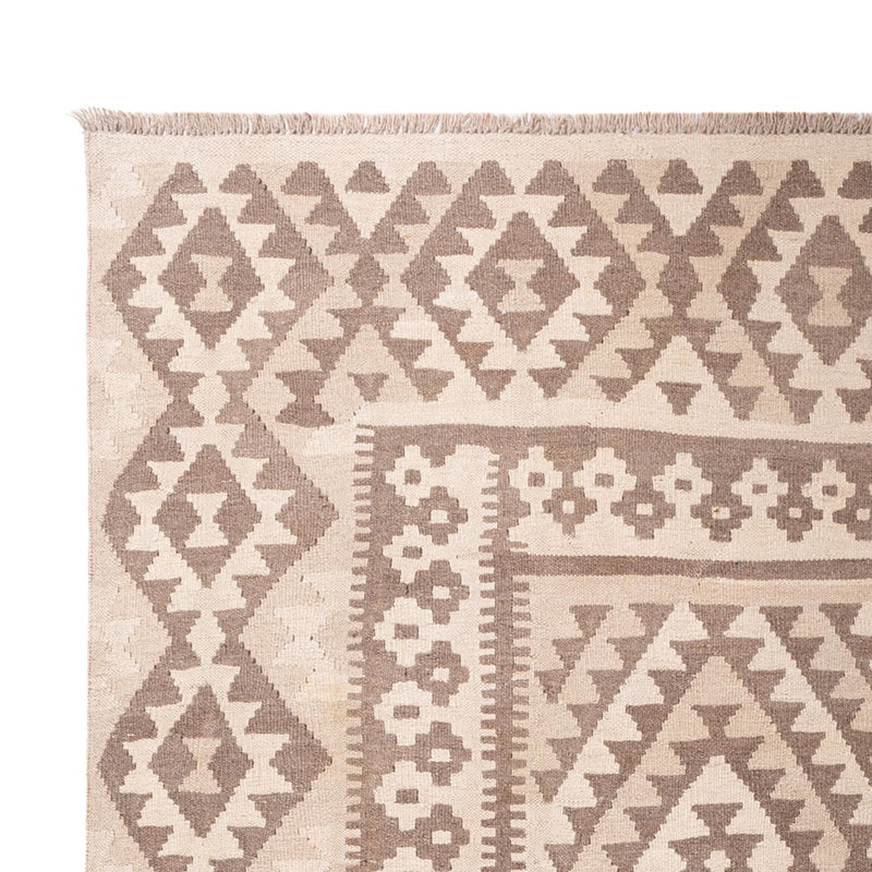 Kelim tapijt - Splash - 287 x 202 cm - lichtgrijs