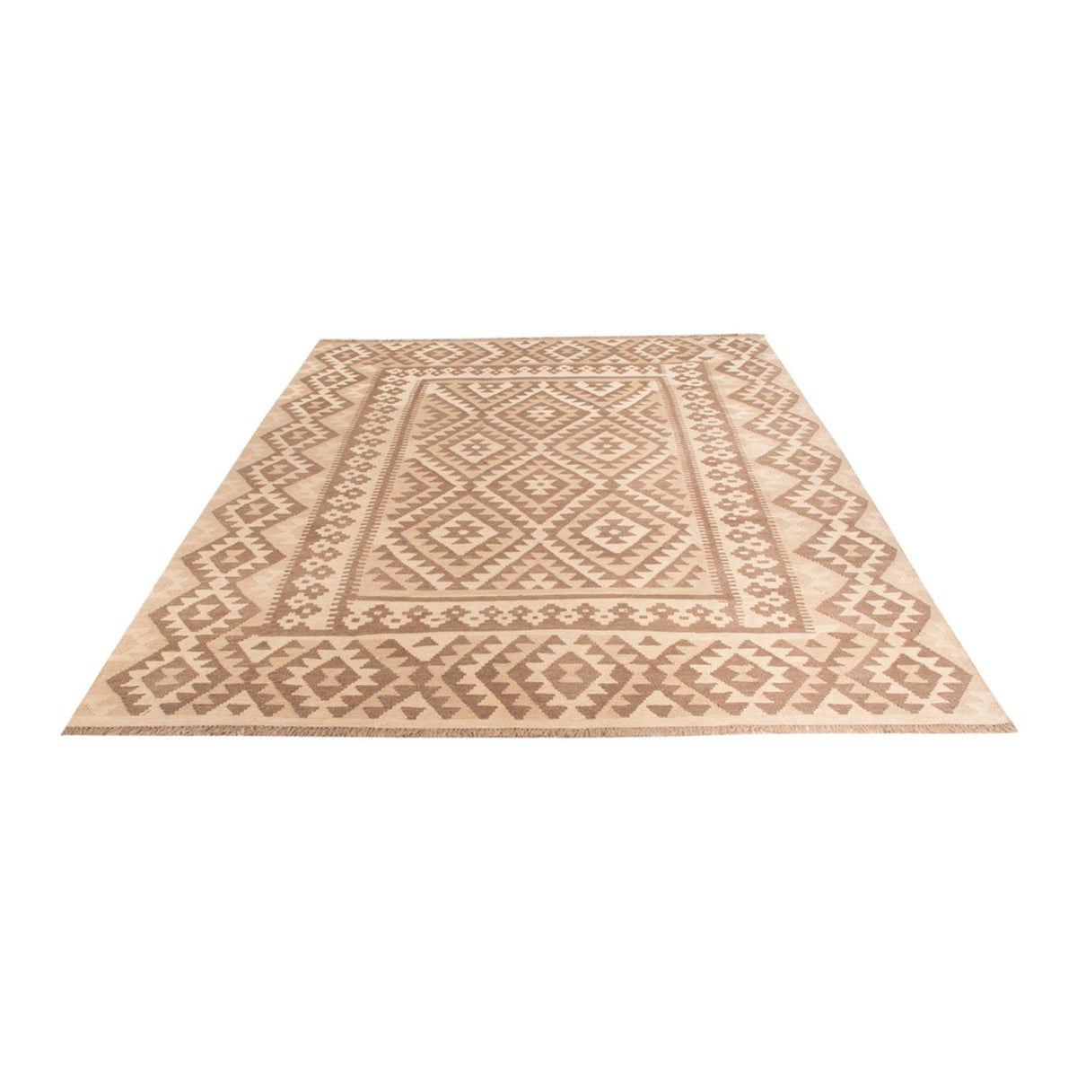 Kelim tapijt - Splash - 287 x 202 cm - lichtgrijs