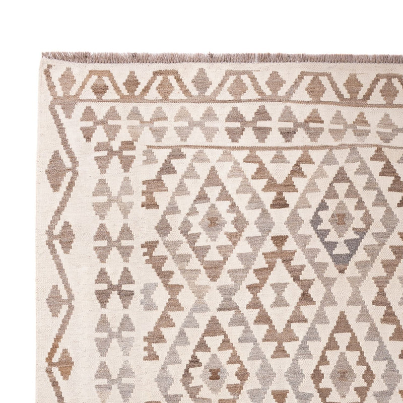 Kelim tapijt - Splash - 289 x 201 cm - lichtgrijs