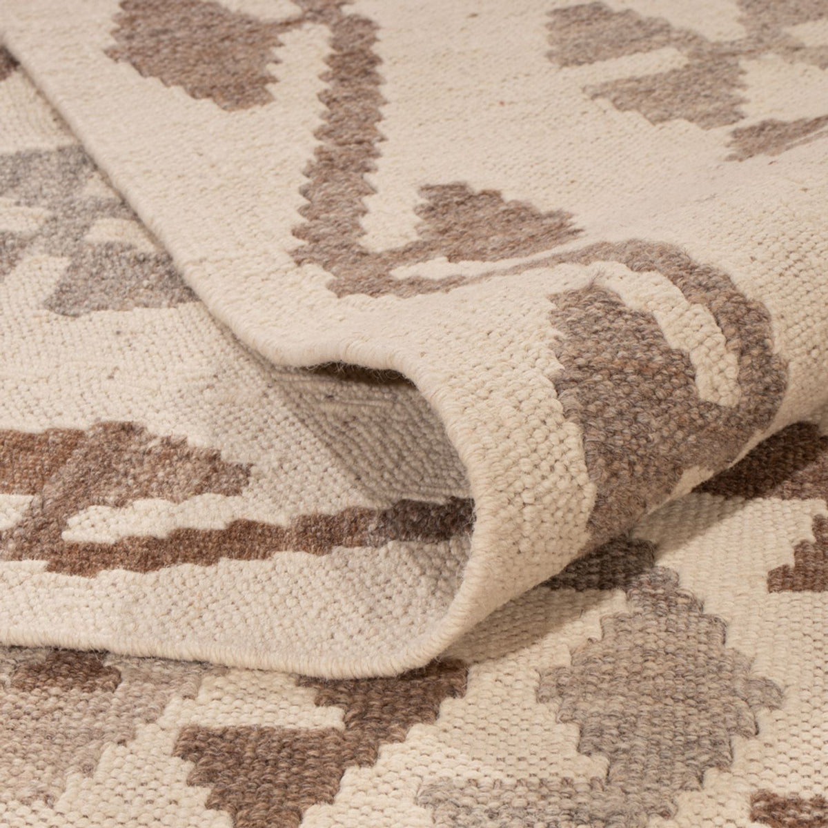 Kelim tapijt - Splash - 289 x 201 cm - lichtgrijs