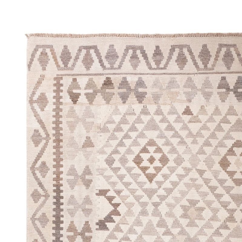 Kelim tapijt - Splash - 286 x 202 cm - lichtgrijs