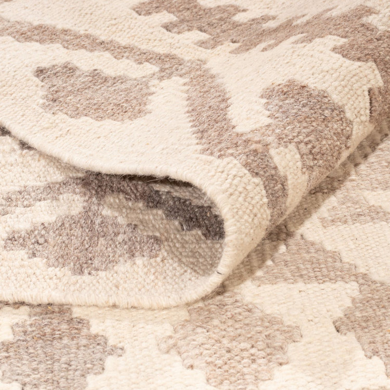 Kelim tapijt - Splash - 286 x 202 cm - lichtgrijs