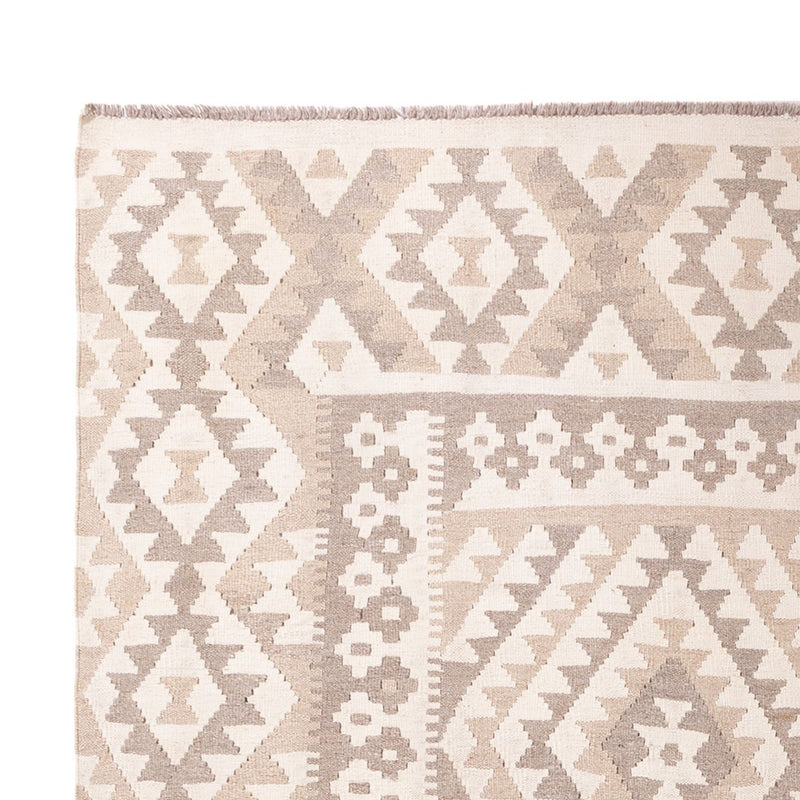 Kelim tapijt - Splash - 281 x 200 cm - lichtgrijs