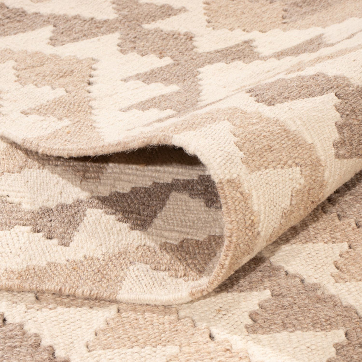 Kelim tapijt - Splash - 281 x 200 cm - lichtgrijs