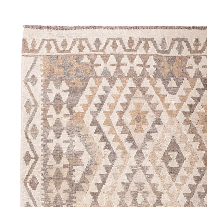 Kelim tapijt - Splash - 291 x 207 cm - lichtgrijs