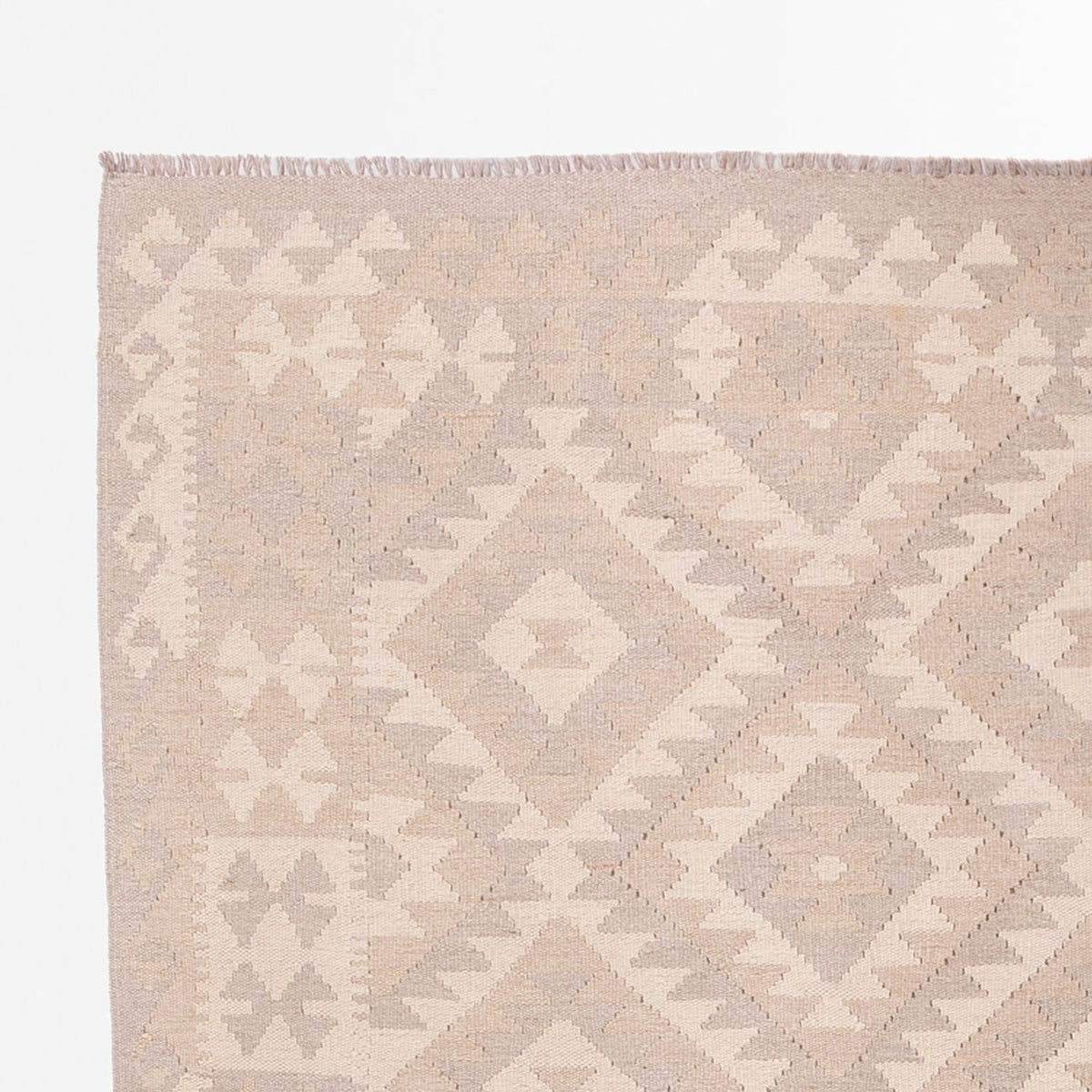 Kelim tapijt - Splash - 280 x 198 cm - lichtgrijs