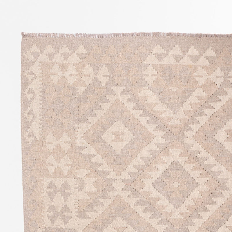 Kelim tapijt - Splash - 280 x 198 cm - lichtgrijs
