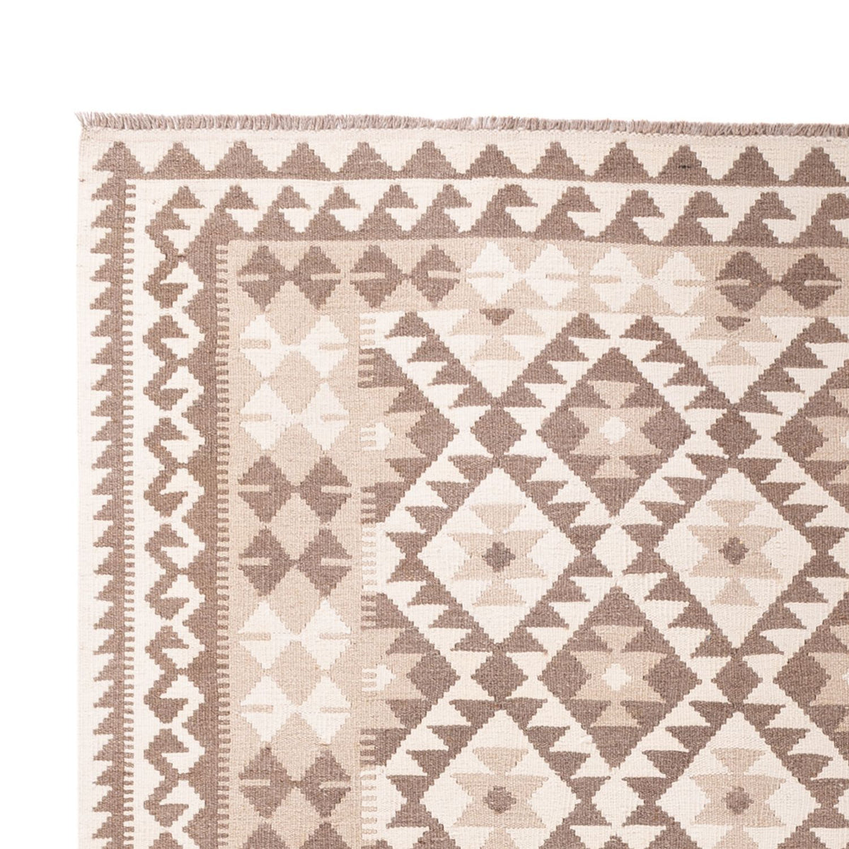 Kelim tapijt - Splash - 299 x 207 cm - lichtgrijs