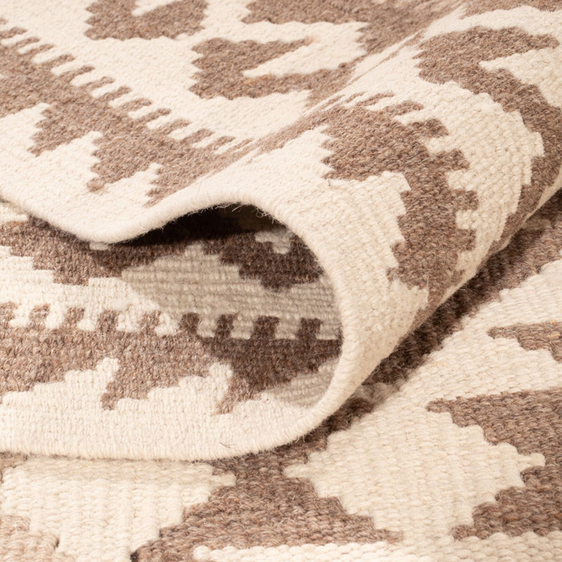 Kelim tapijt - Splash - 299 x 207 cm - lichtgrijs