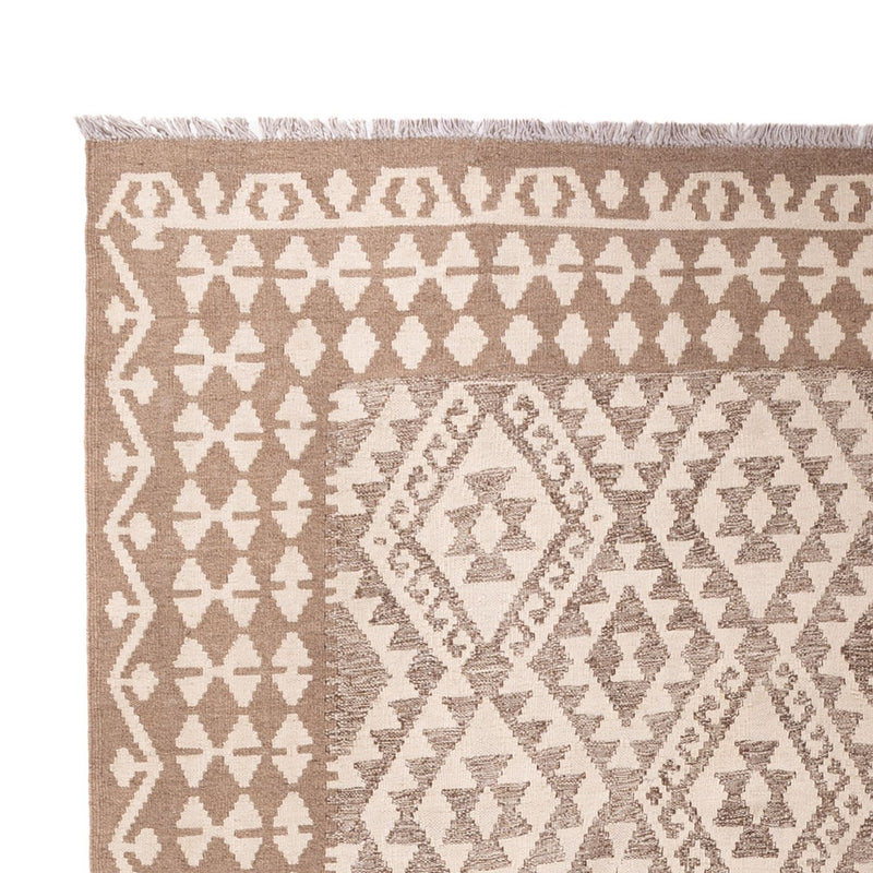 Kelim tapijt - Splash - 301 x 206 cm - lichtgrijs