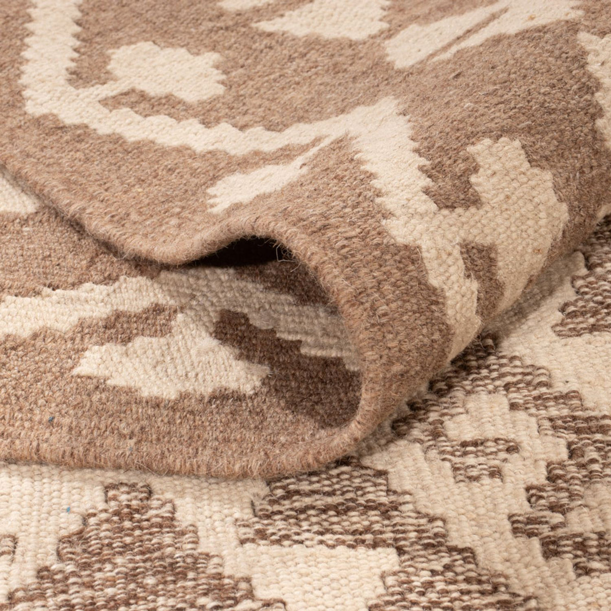 Kelim tapijt - Splash - 301 x 206 cm - lichtgrijs