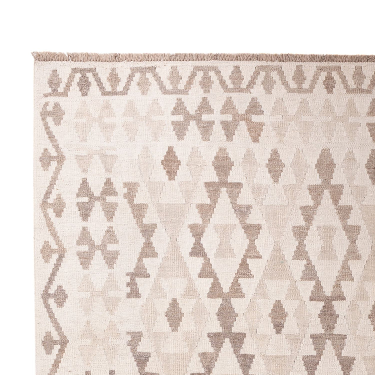 Kelim tapijt - Splash - 300 x 200 cm - lichtgrijs