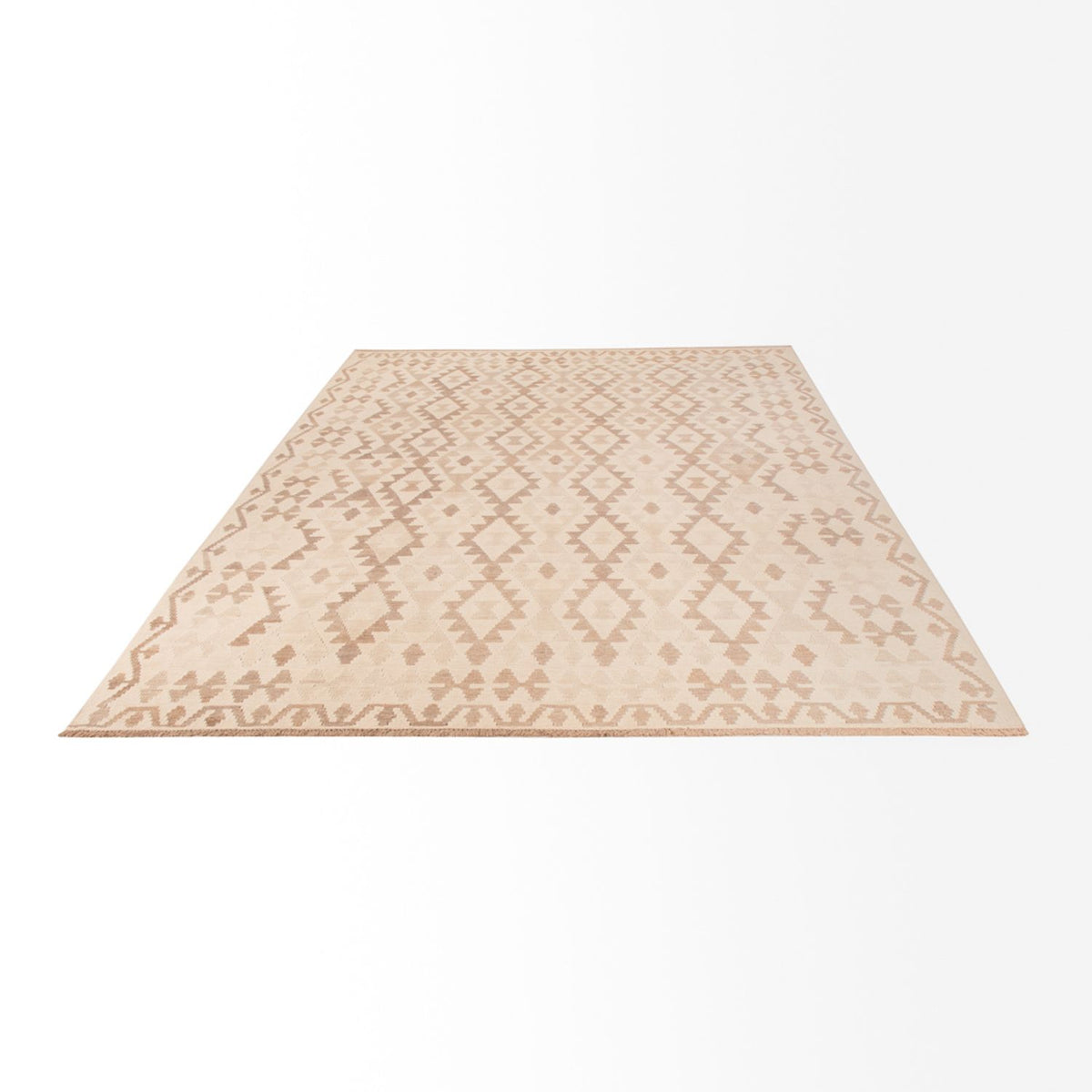 Kelim tapijt - Splash - 300 x 200 cm - lichtgrijs