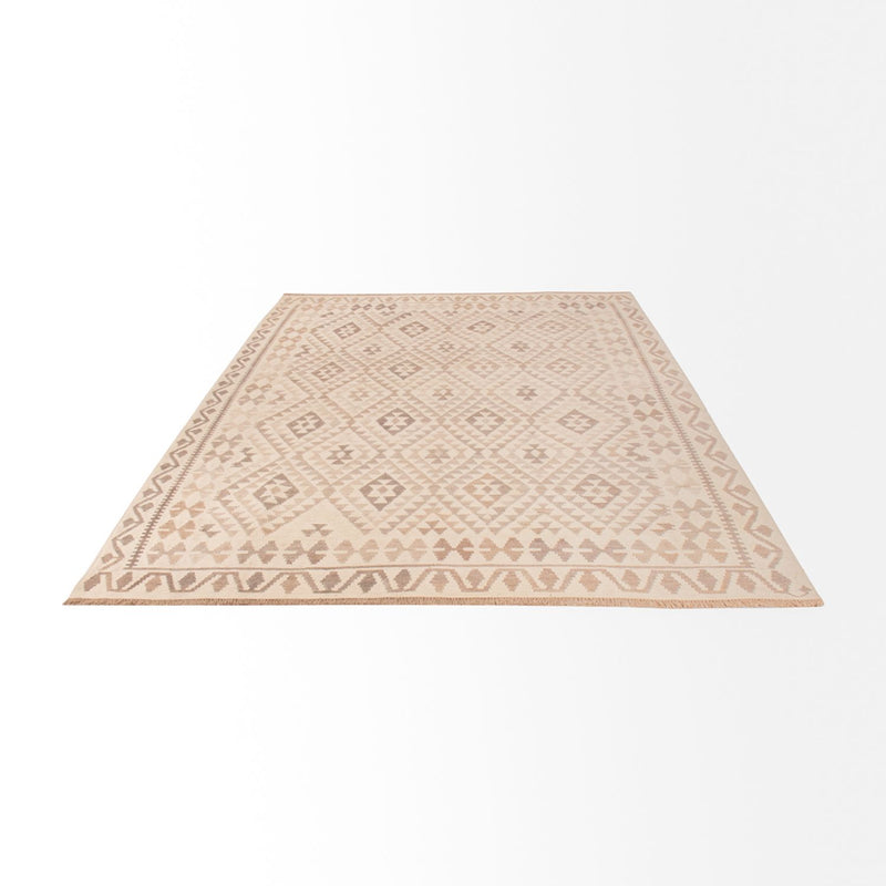 Kelim tapijt - Splash - 294 x 208 cm - grijs