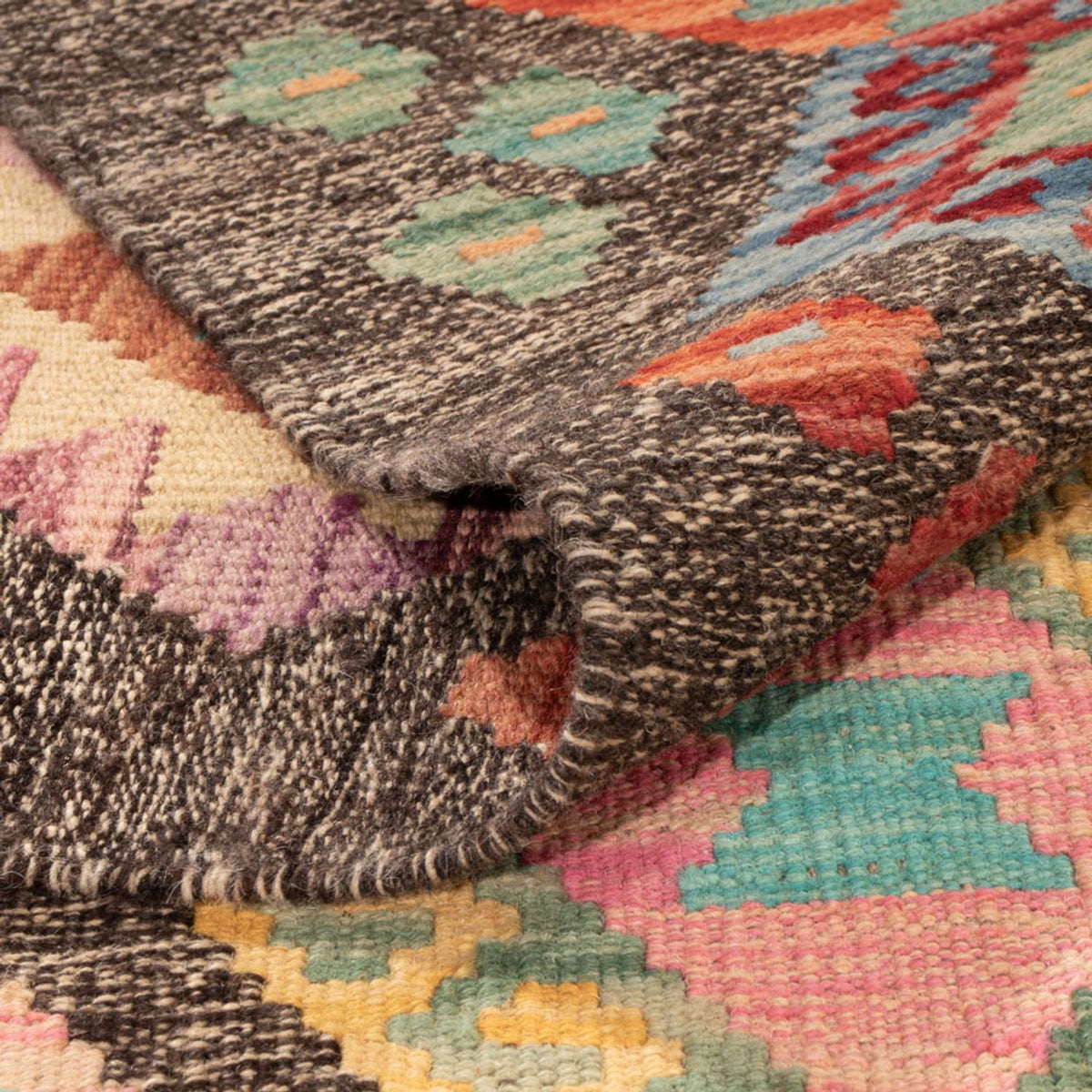 Kelim tapijt - Splash - 304 x 211 cm - veelkleurig