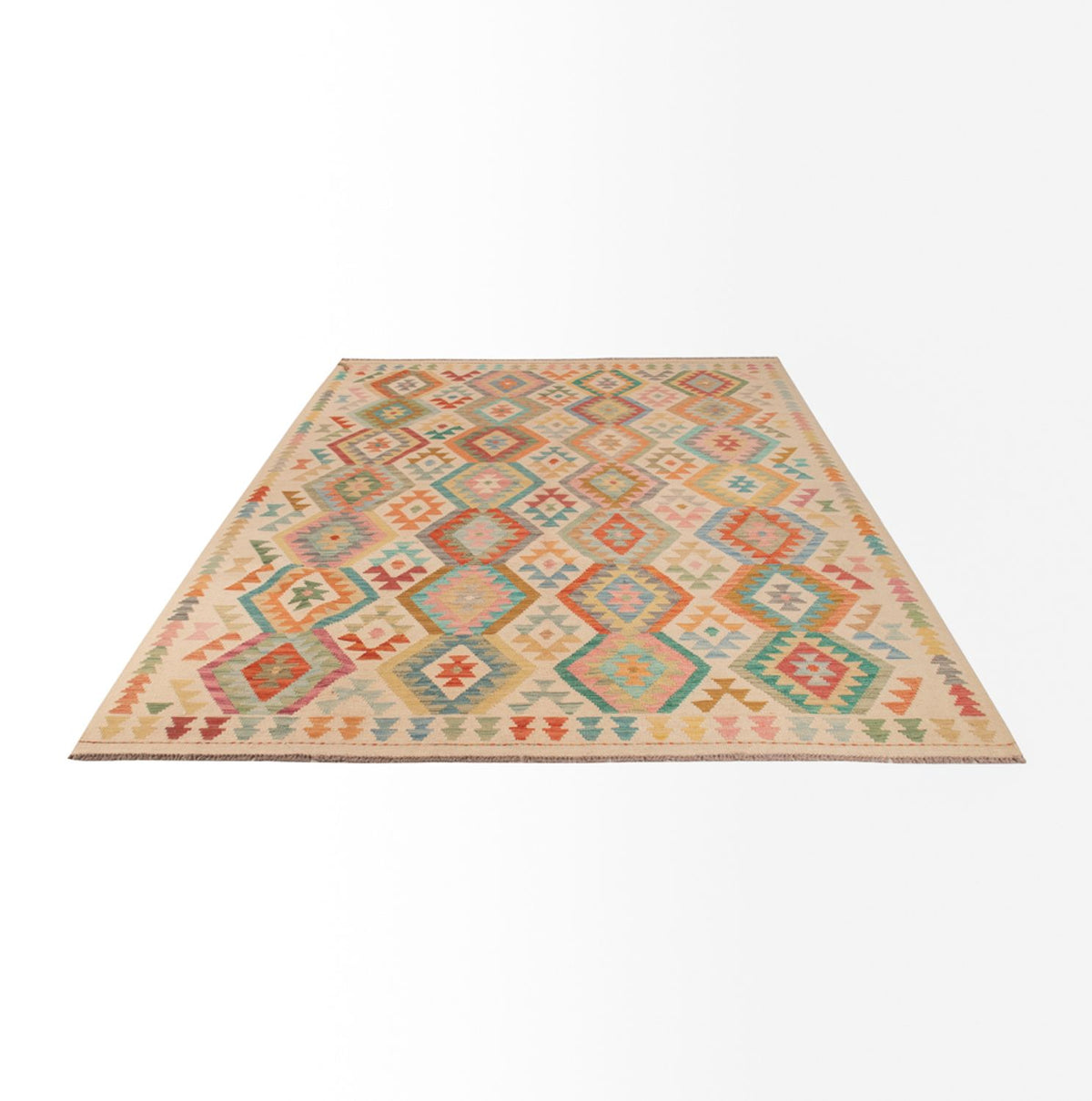 Kelim tapijt - Splash - 298 x 205 cm - veelkleurig