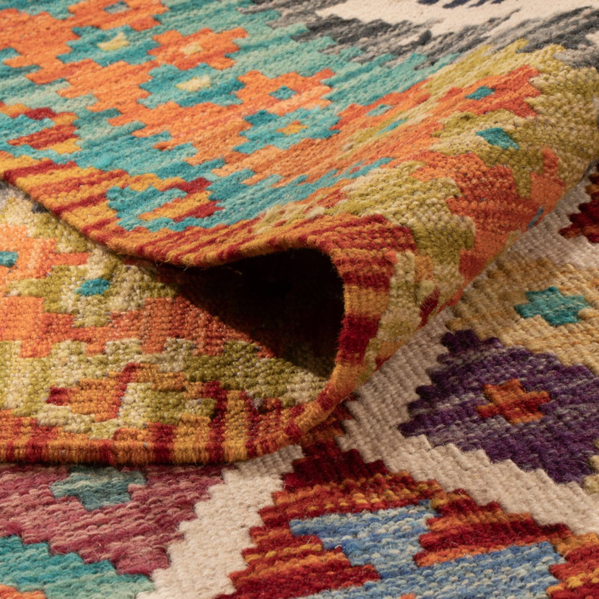 Kelim tapijt - Splash - 307 x 205 cm - veelkleurig