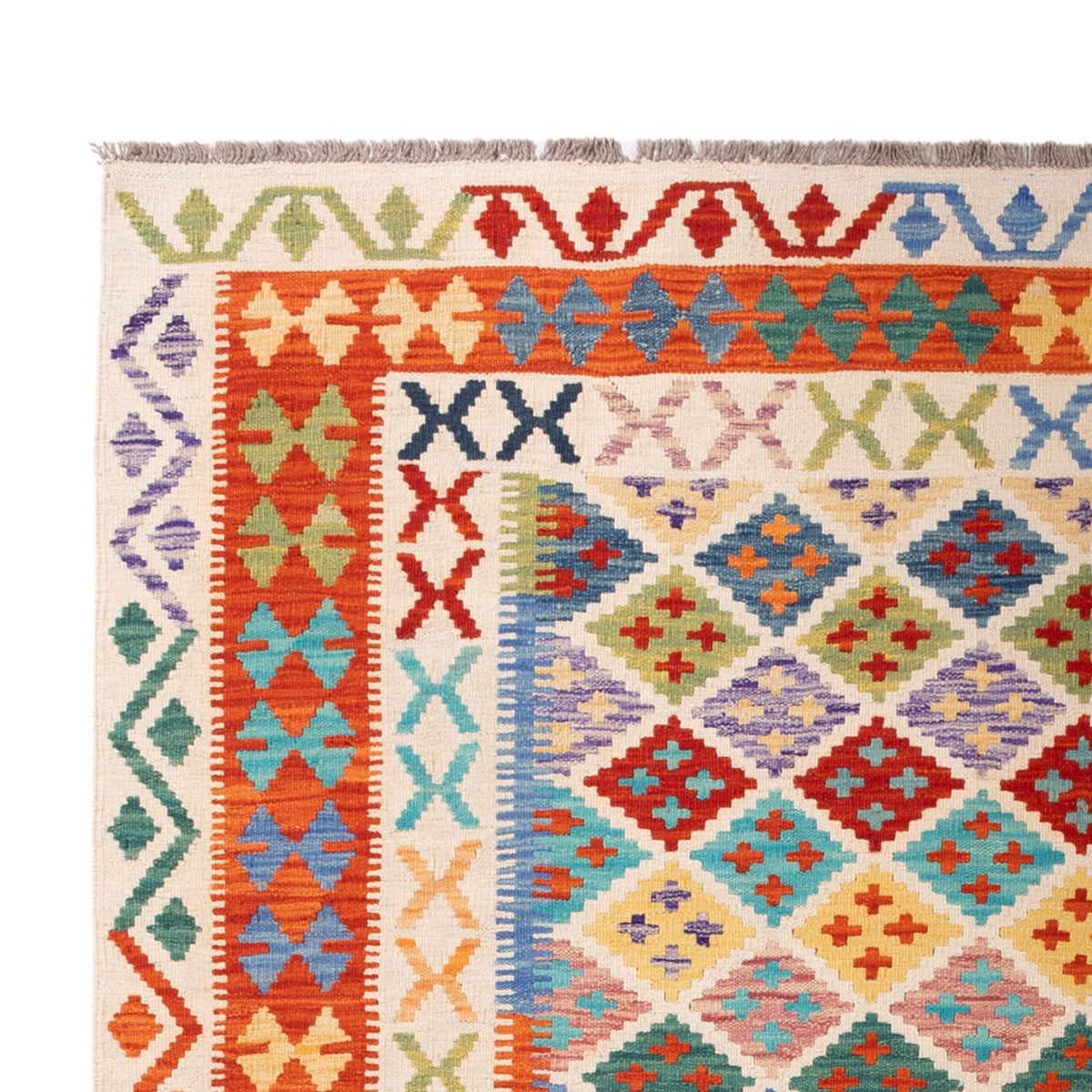 Kelim tapijt - Splash - 304 x 209 cm - veelkleurig