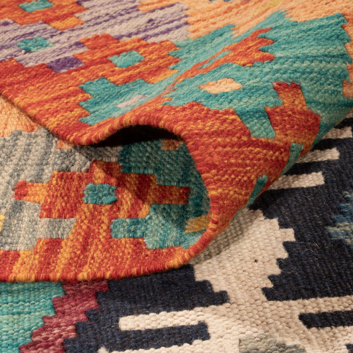 Kelim tapijt - Splash - 308 x 205 cm - veelkleurig