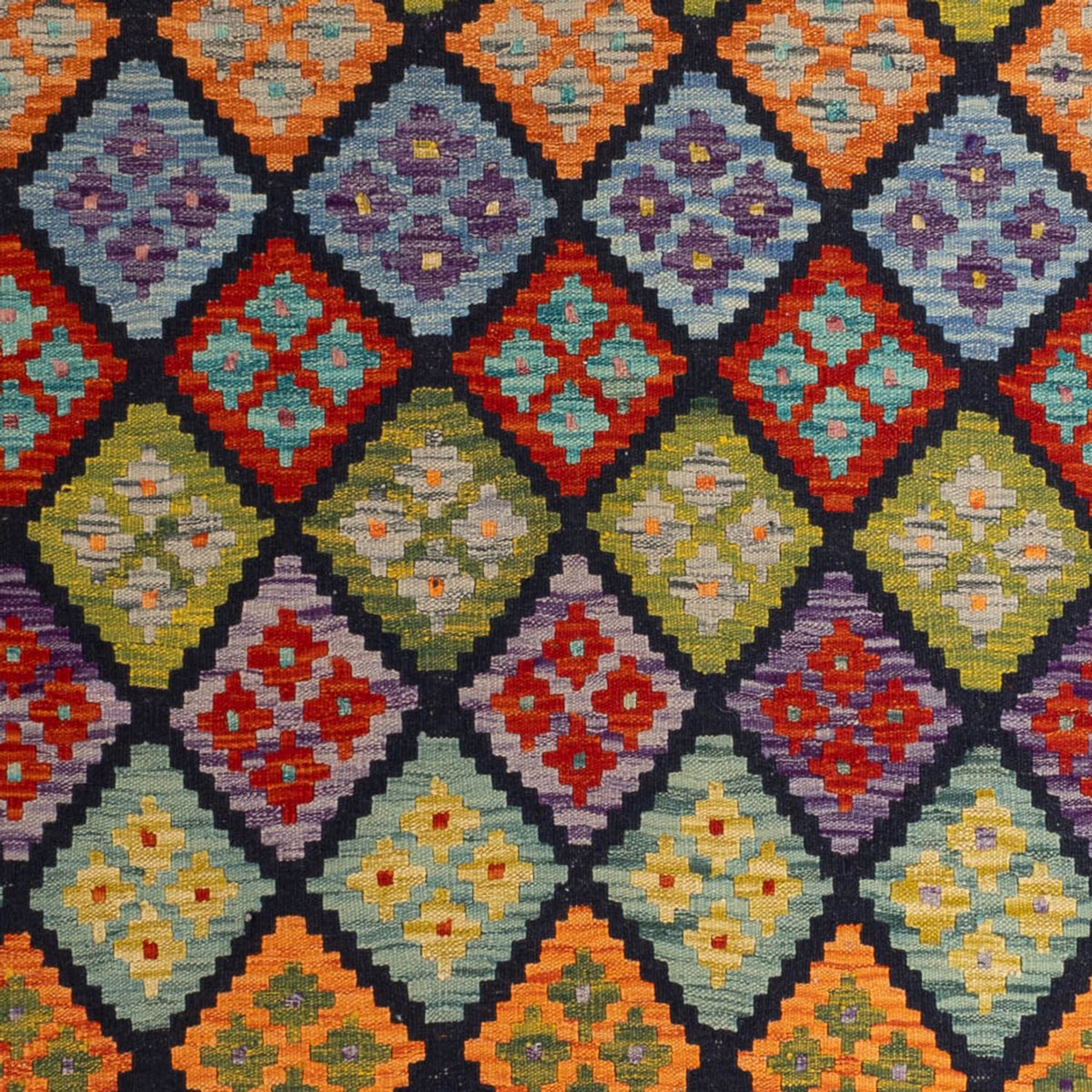 Kelim tapijt - Splash - 298 x 206 cm - veelkleurig