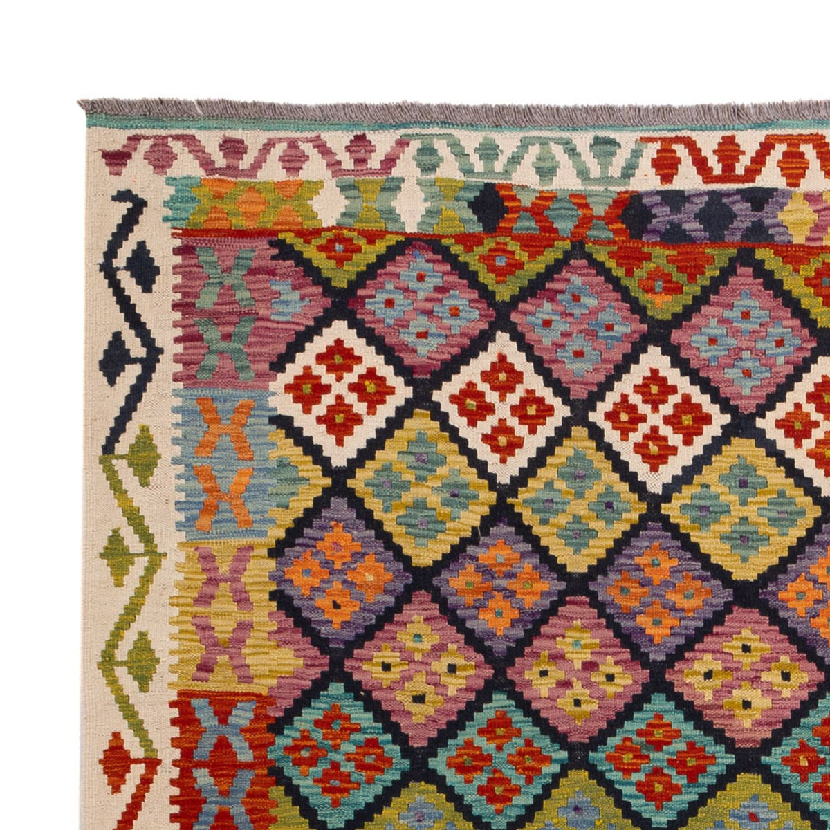 Kelim tapijt - Splash - 298 x 206 cm - veelkleurig