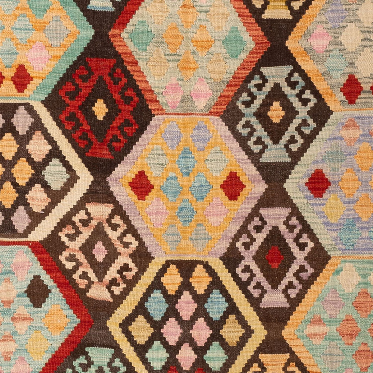 Kelim tapijt - Splash - 294 x 201 cm - veelkleurig