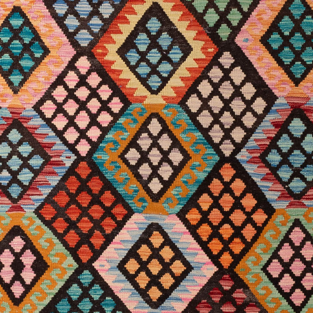 Kelim tapijt - Splash - 293 x 206 cm - veelkleurig