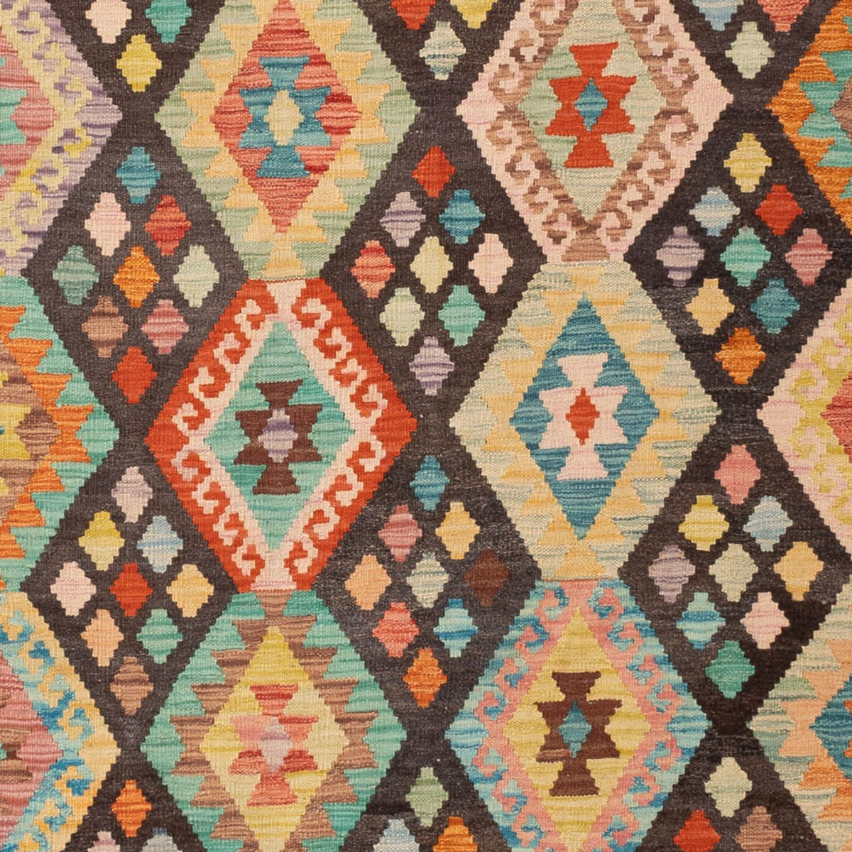 Kelim tapijt - Splash - 306 x 201 cm - veelkleurig