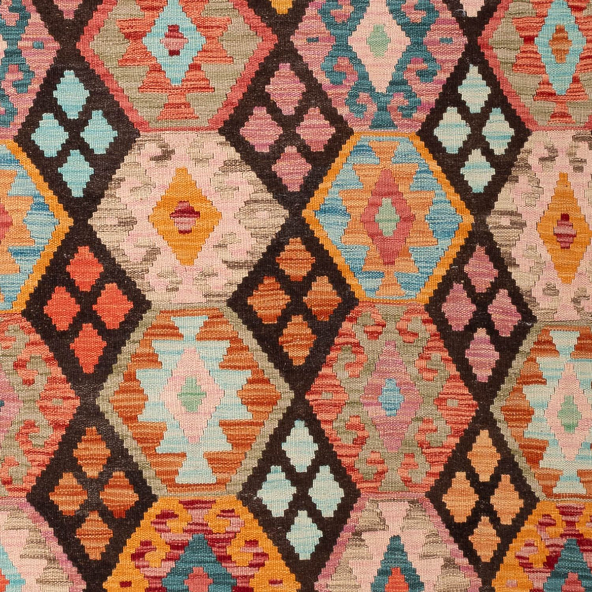 Kelim tapijt - Splash - 306 x 209 cm - veelkleurig