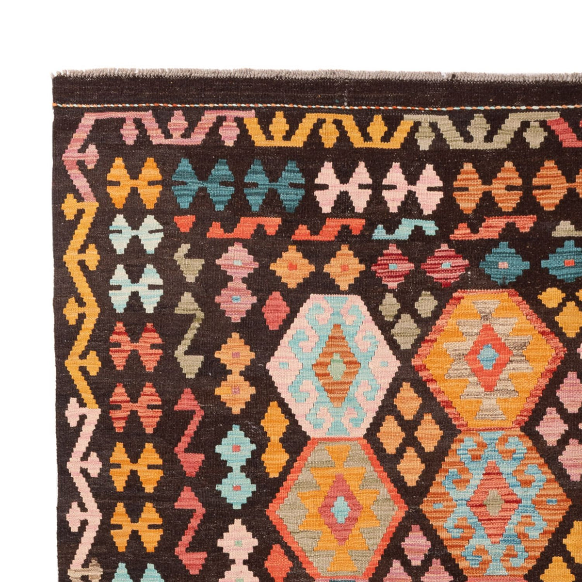 Kelim tapijt - Splash - 306 x 209 cm - veelkleurig