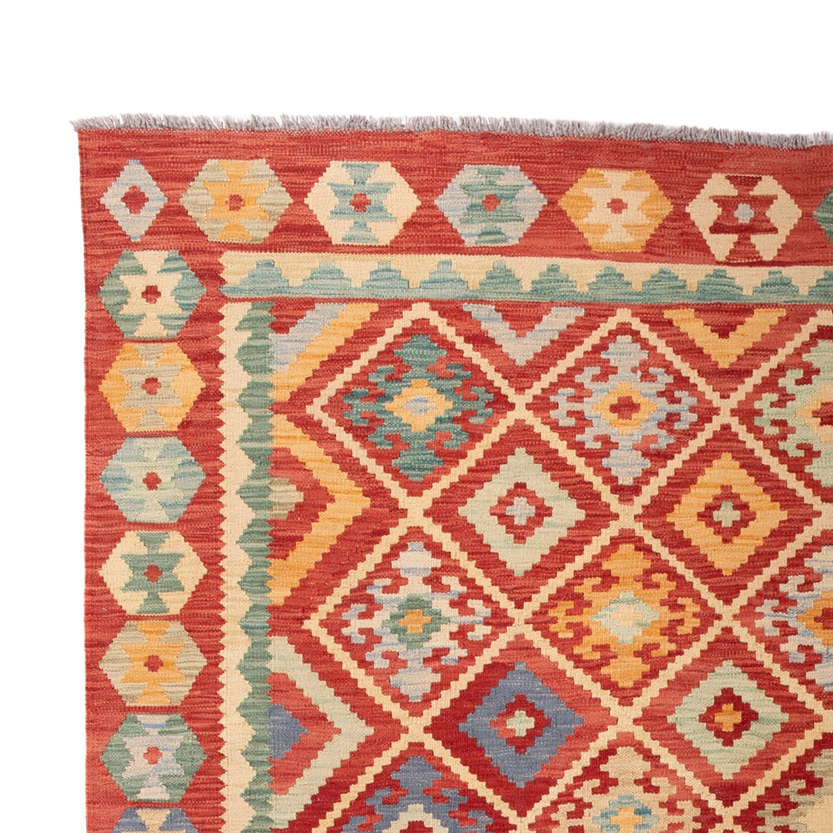 Kelim tapijt - Splash - 292 x 206 cm - veelkleurig