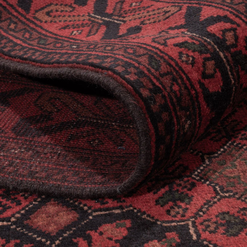 Afghaans tapijt - Kunduz - 198 x 125 cm - donkerrood