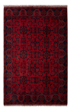 Afghaans tapijt - Kunduz - 196 x 130 cm - donkerrood