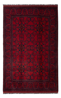 Afghaans tapijt - Kunduz - 197 x 125 cm - donkerrood