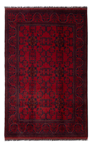 Afghaans tapijt - Kunduz - 197 x 125 cm - donkerrood
