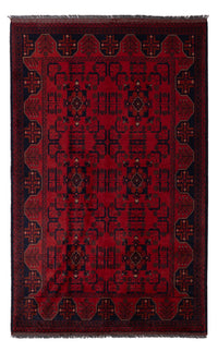 Afghaans tapijt - Kunduz - 197 x 121 cm - donkerrood