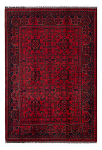 Afghaans tapijt - Kunduz - 195 x 128 cm - donkerrood