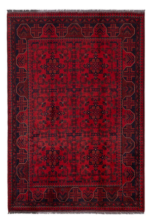 Afghaans tapijt - Kunduz - 195 x 128 cm - donkerrood