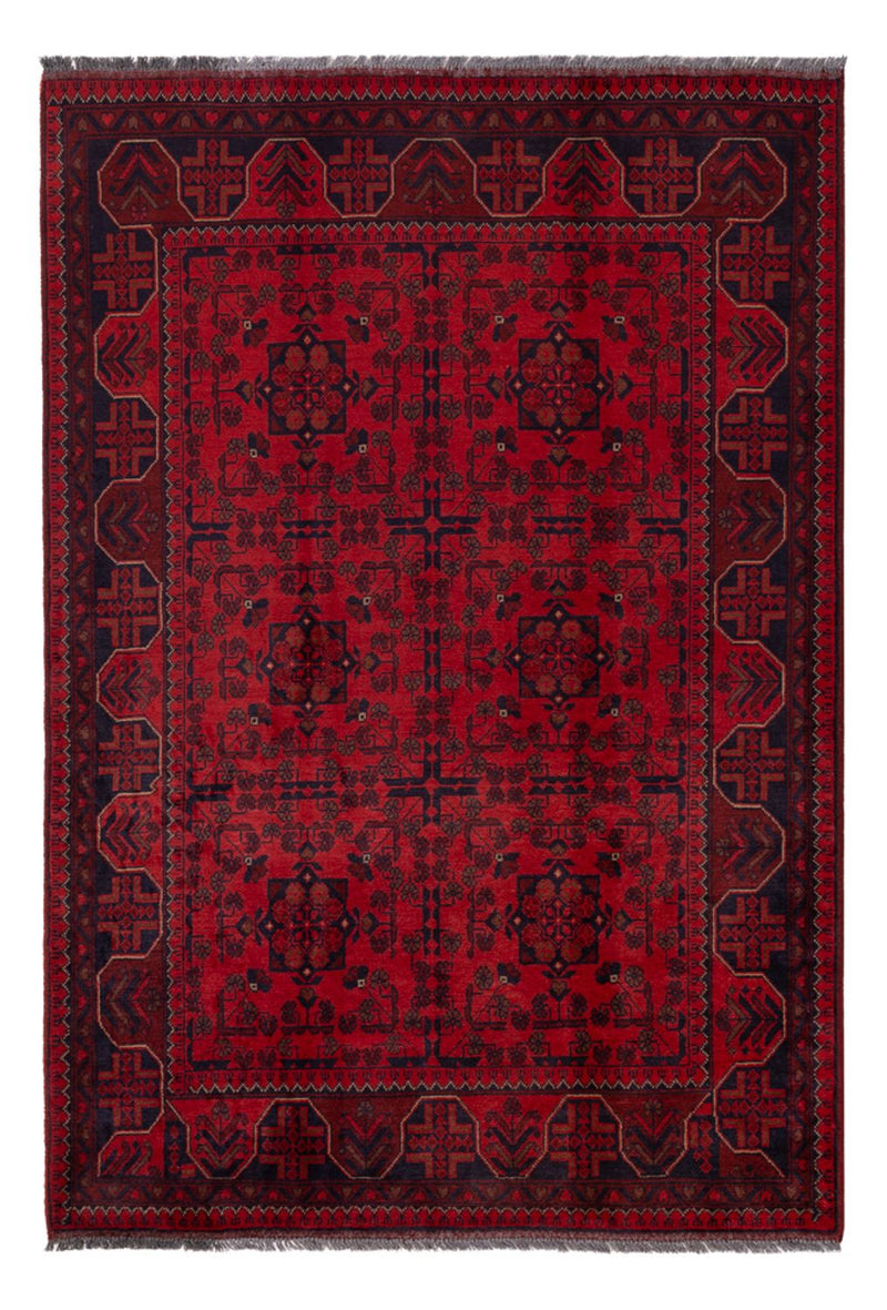 Afghaans tapijt - Kunduz - 195 x 128 cm - donkerrood
