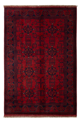 Afghaans tapijt - Kunduz - 198 x 130 cm - donkerrood