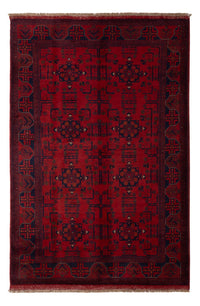 Afghaans tapijt - Kunduz - 198 x 130 cm - donkerrood