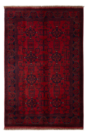 Afghaans tapijt - Kunduz - 198 x 130 cm - donkerrood