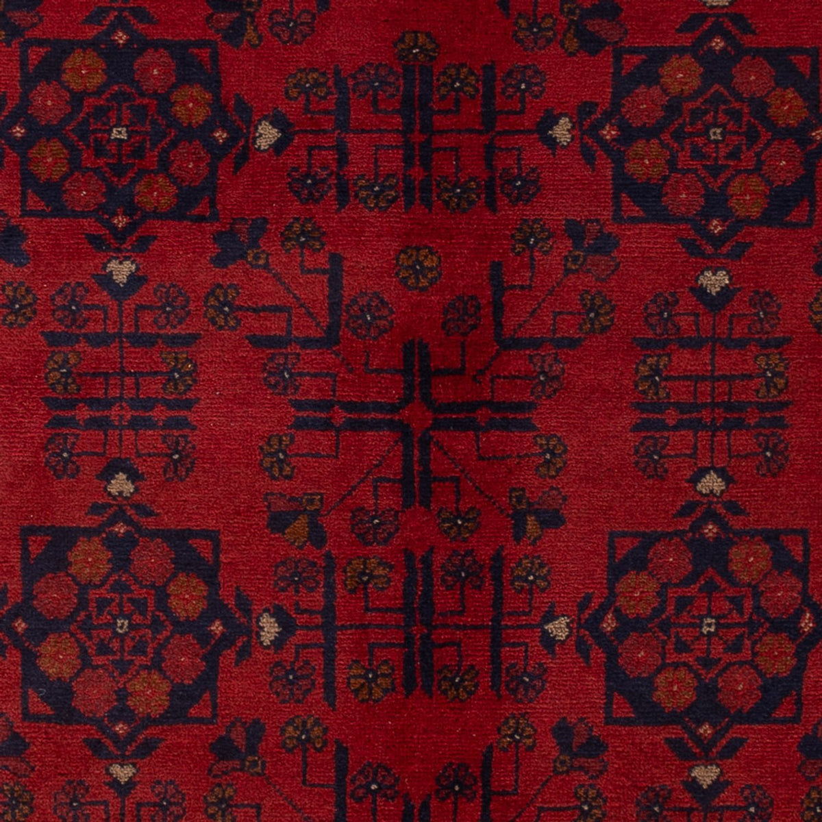Afghaans tapijt - Kunduz - 198 x 130 cm - donkerrood