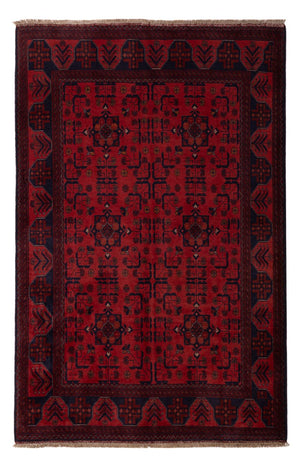 Afghaans tapijt - Kunduz - 193 x 127 cm - donkerrood