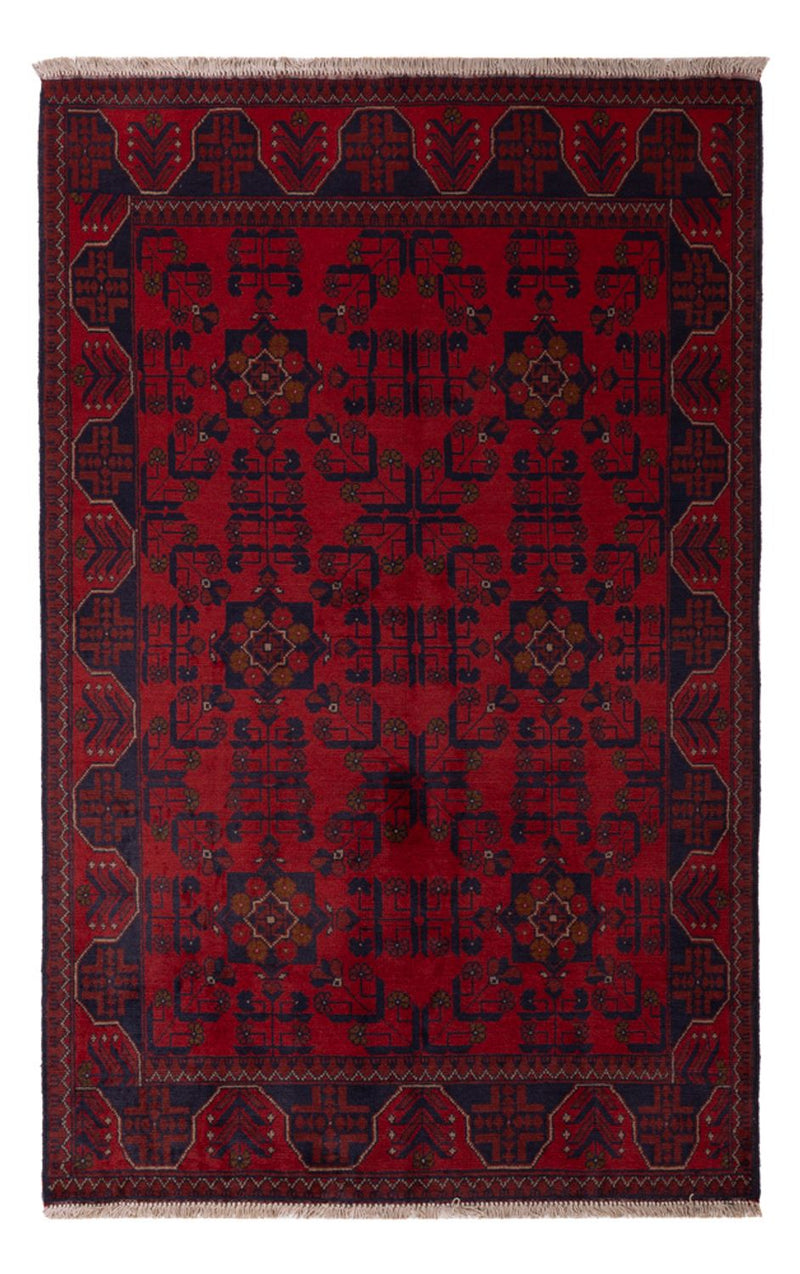 Afghaans tapijt - Kunduz - 196 x 121 cm - donkerrood