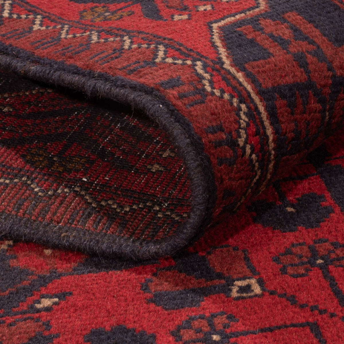 Afghaans tapijt - Kunduz - 196 x 121 cm - donkerrood