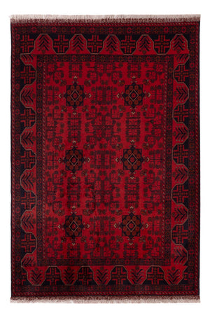Afghaans tapijt - Kunduz - 195 x 125 cm - donkerrood